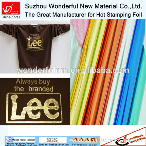 Washable and durable fabric and textile hot stamping foil